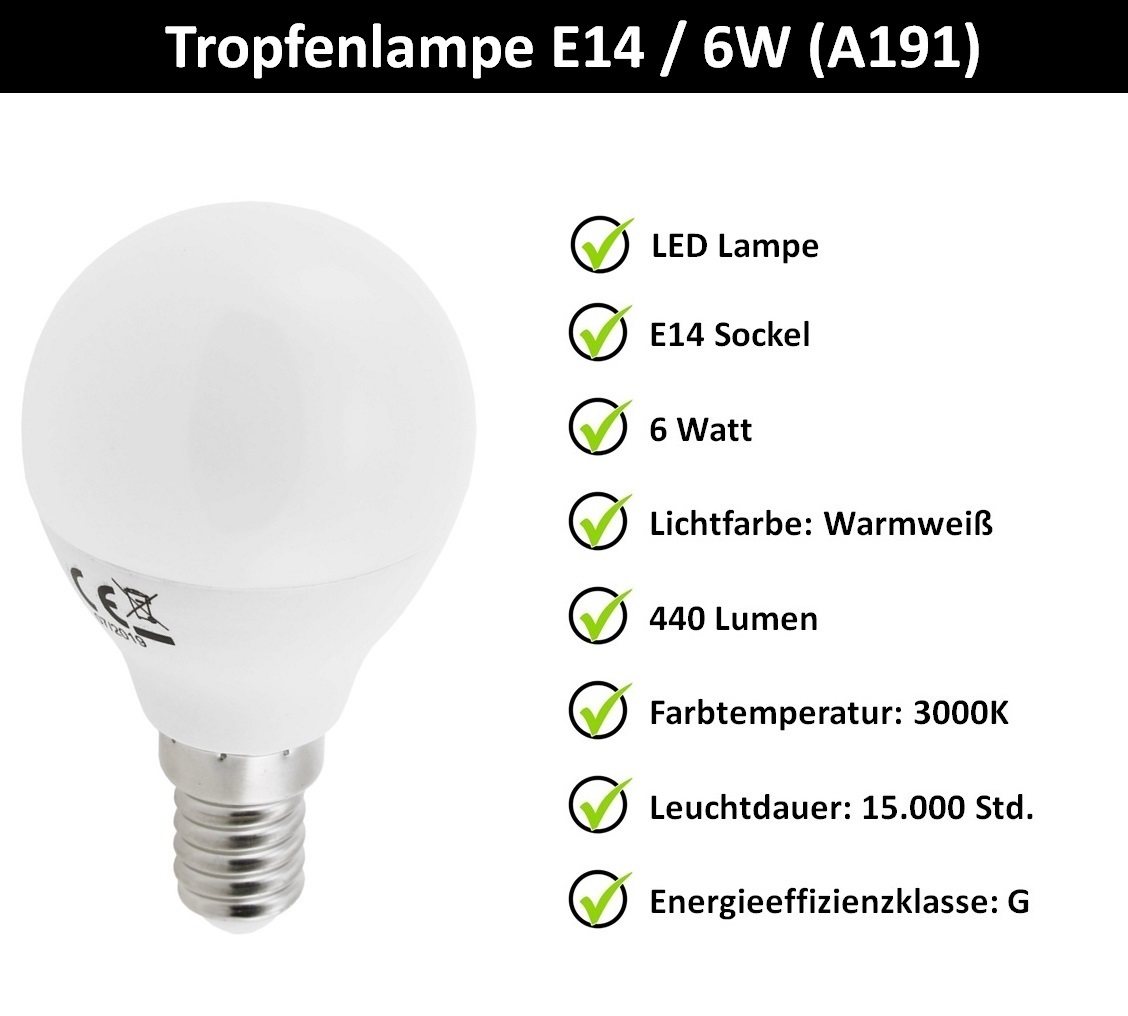 LED Leuchtmittel E14 E27 Sockel 6W Glühbirnen Birne Lampe Set Lampe warmweiß - Bild 8 von 11