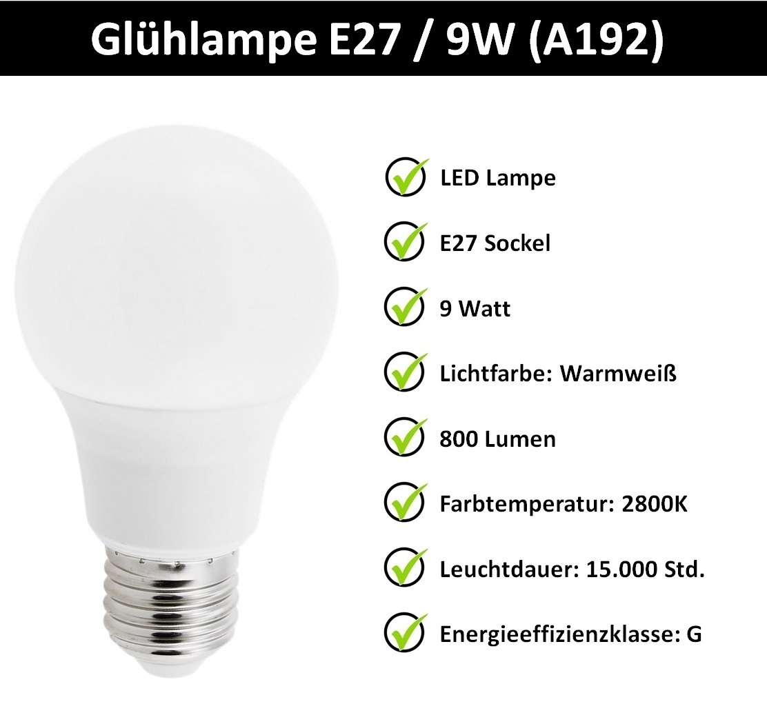 LED Leuchtmittel E14 E27 Sockel 6W Glühbirnen Birne Lampe Set Lampe warmweiß - Bild 9 von 11